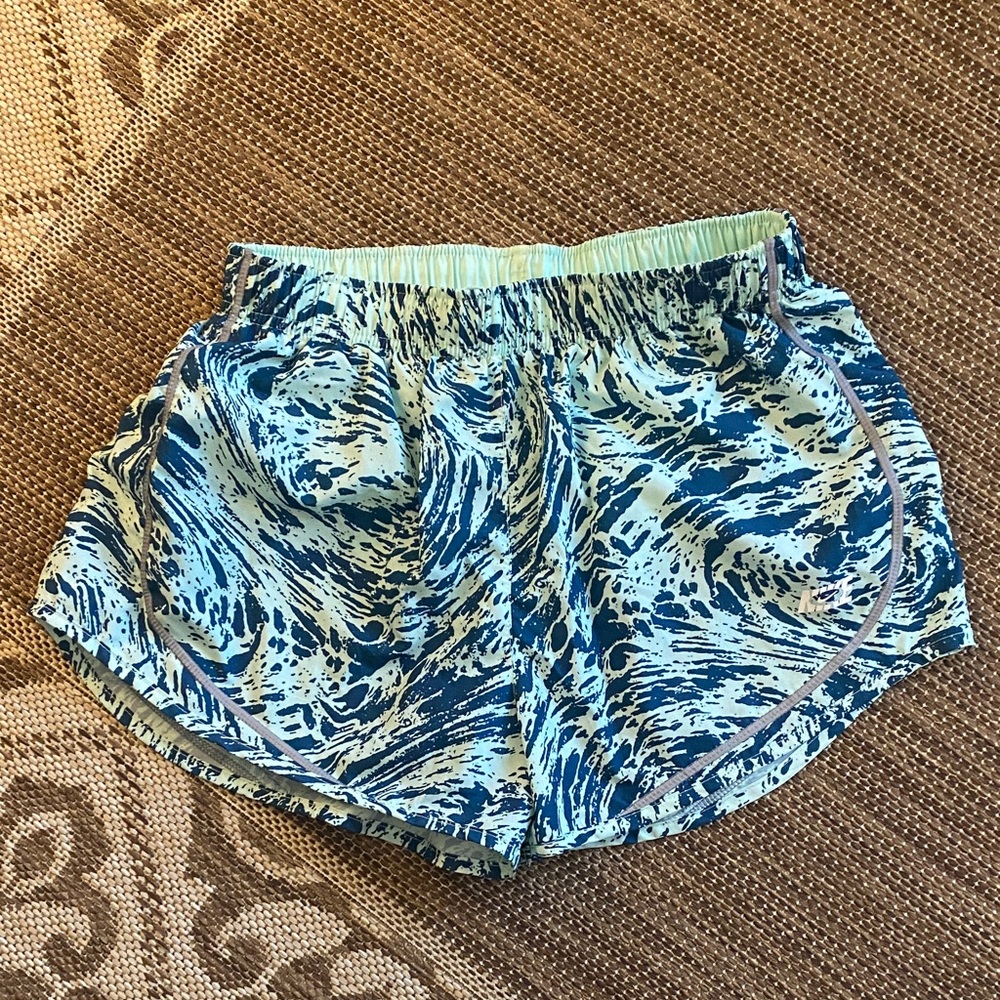 Blue Patterned Nike Women's Dri-Fit Shorts